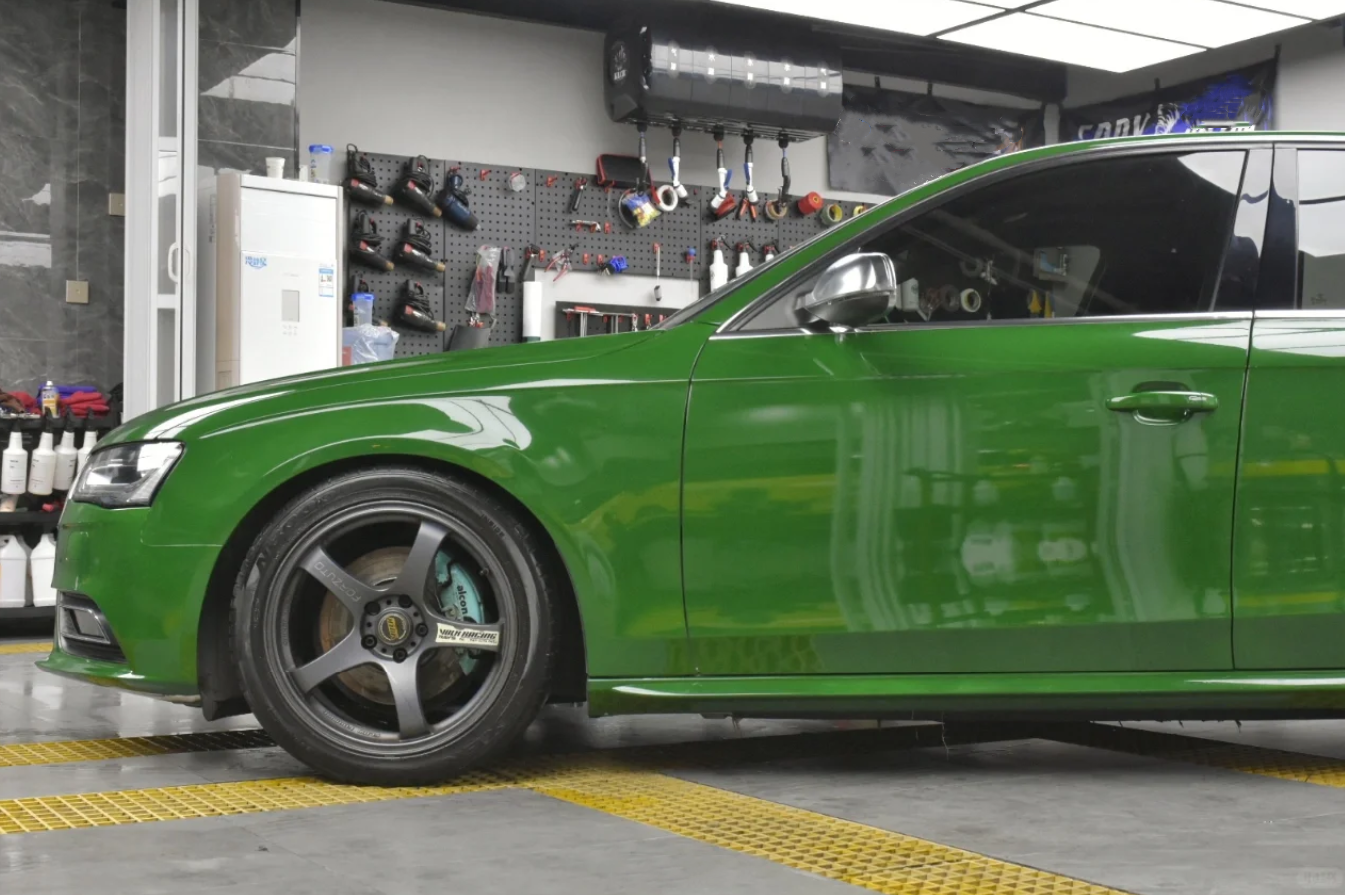 High Gloss Vintage Racing Green Car Vinyl Wrap review Anthony 04