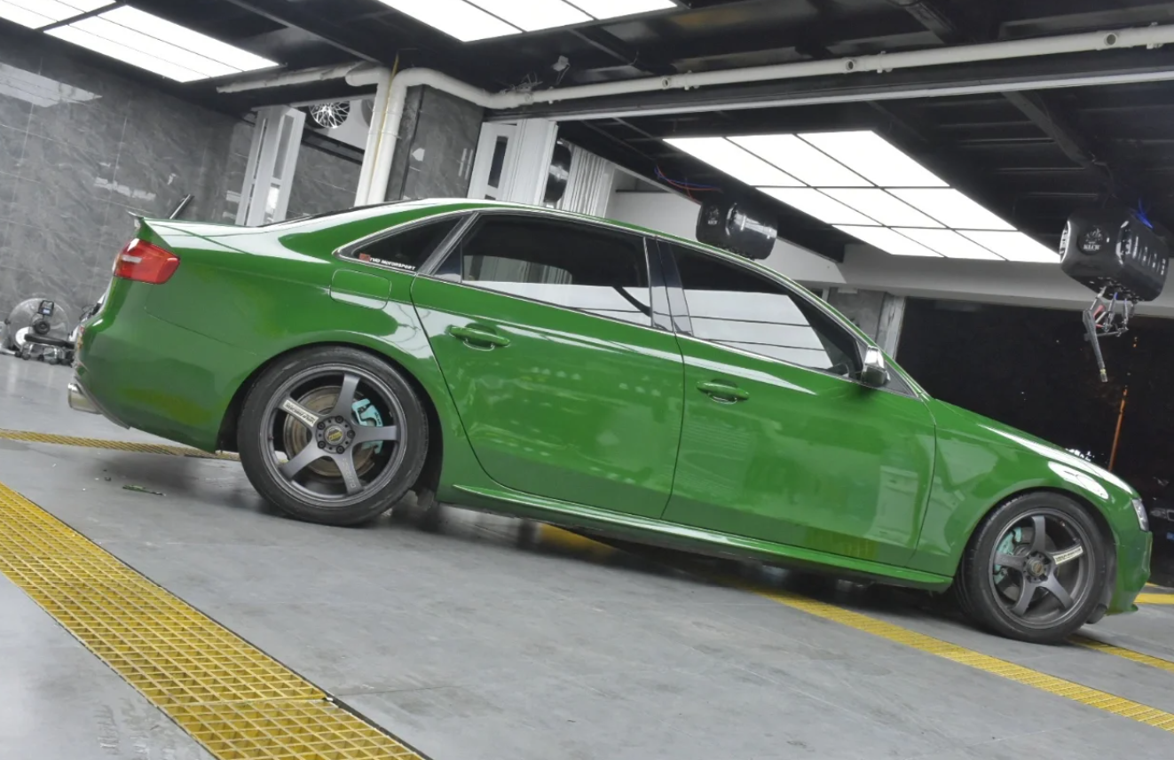 High Gloss Vintage Racing Green Car Vinyl Wrap review Anthony 02