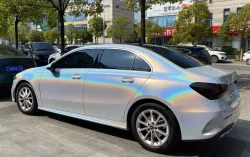 Rainbow Holographic White Car Vinyl Wrap review Sergey Moreno 04