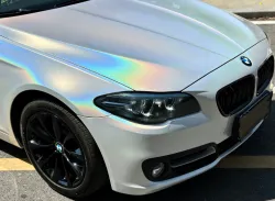 Rainbow Holographic White Car Vinyl Wrap review Raymond W. 02