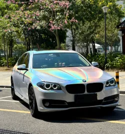 Rainbow Holographic White Car Vinyl Wrap review Raymond W. 03