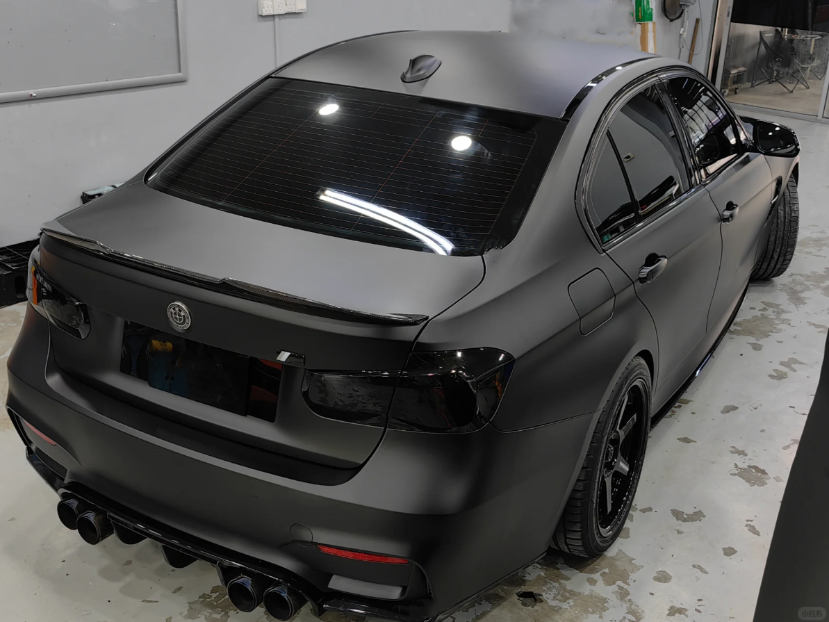 Super Matte Deep Black Car Vinyl Wrap review 1