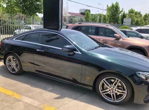 Gloss Benz Emerald Green Car Vinyl Wrap review 