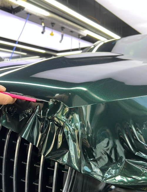 Gloss Benz Emerald Green Car Vinyl Wrap review 