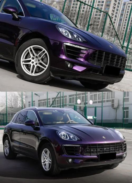 PET Gloss Metallic Midnight Purple Car Vinyl Wrap review 