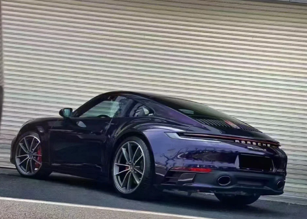 PET Gloss Metallic Midnight Purple Car Vinyl Wrap review 3