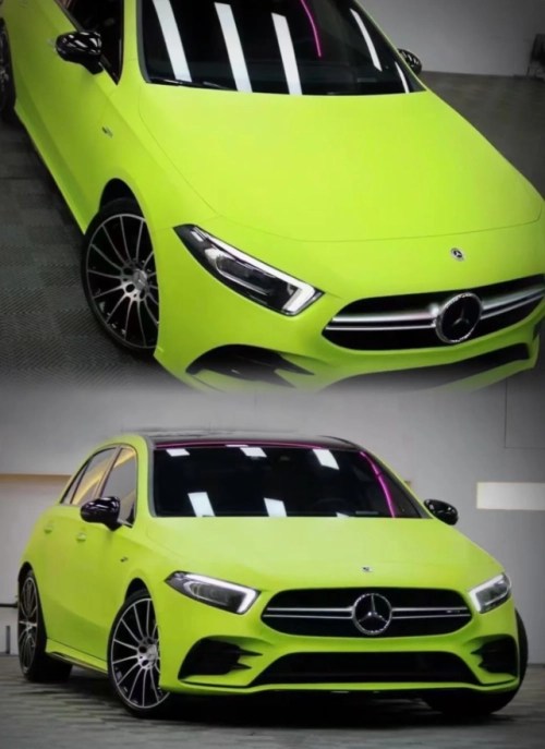 Super Matte Fluorescent Yellow Car Vinyl Wrap  review 