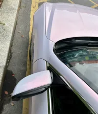  Gloss Metallic Pink to White Car Vinyl Wrap  review 1