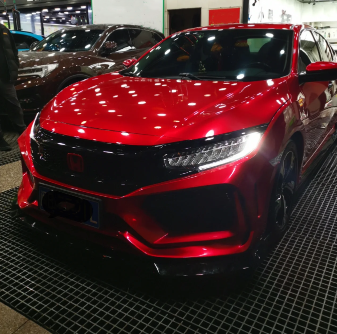 Gloss Metallic Vampire Red Car Vinyl Wrap review 0