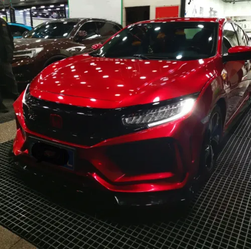 Gloss Metallic Vampire Red Car Vinyl Wrap review 