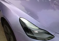 Twin-Color Silver Purple Car Vinyl Wrap  review 0