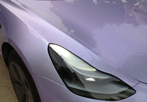 Twin-Color Silver Purple Car Vinyl Wrap  review 
