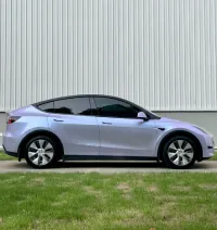 Twin-Color Silver Purple Car Vinyl Wrap  review 0