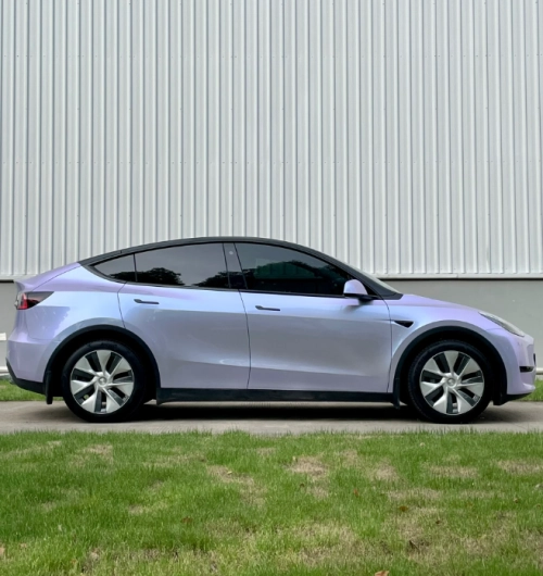 Twin-Color Silver Purple Car Vinyl Wrap  review 