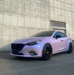Twin-Color Silver Purple Car Vinyl Wrap  review DKNG 01