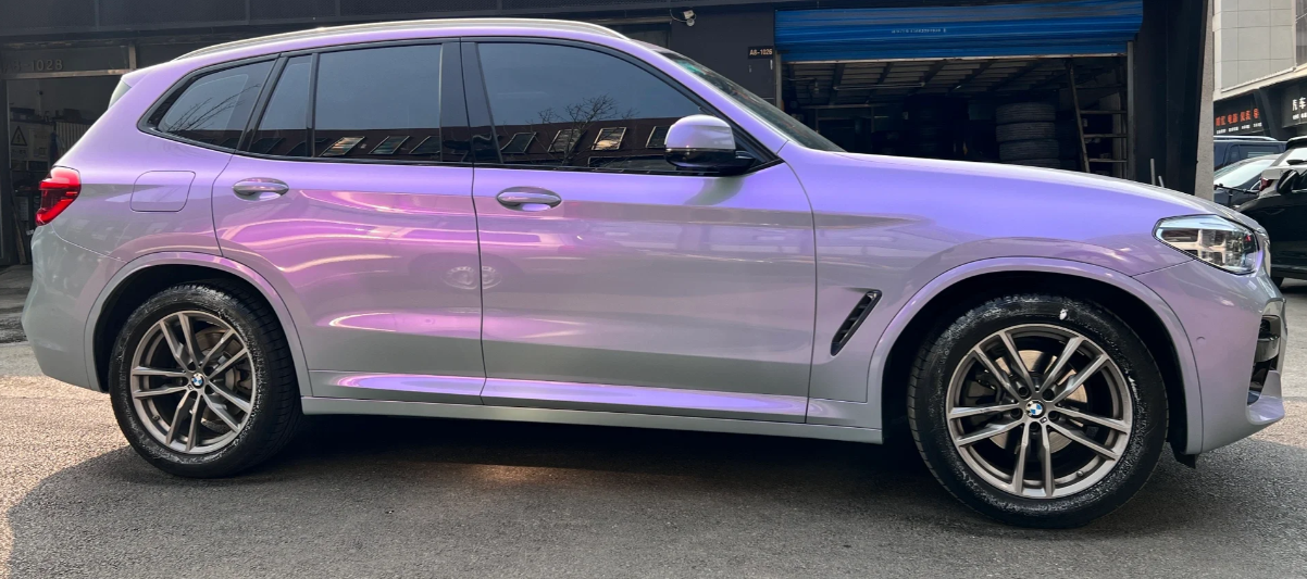 Candy Metallic Gray Purple Car Vinyl Wrap review Jim Kay. 01