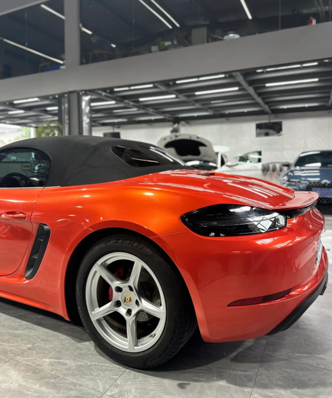  Gloss Metallic Sakhir Orange Car Vinyl Wrap review 1