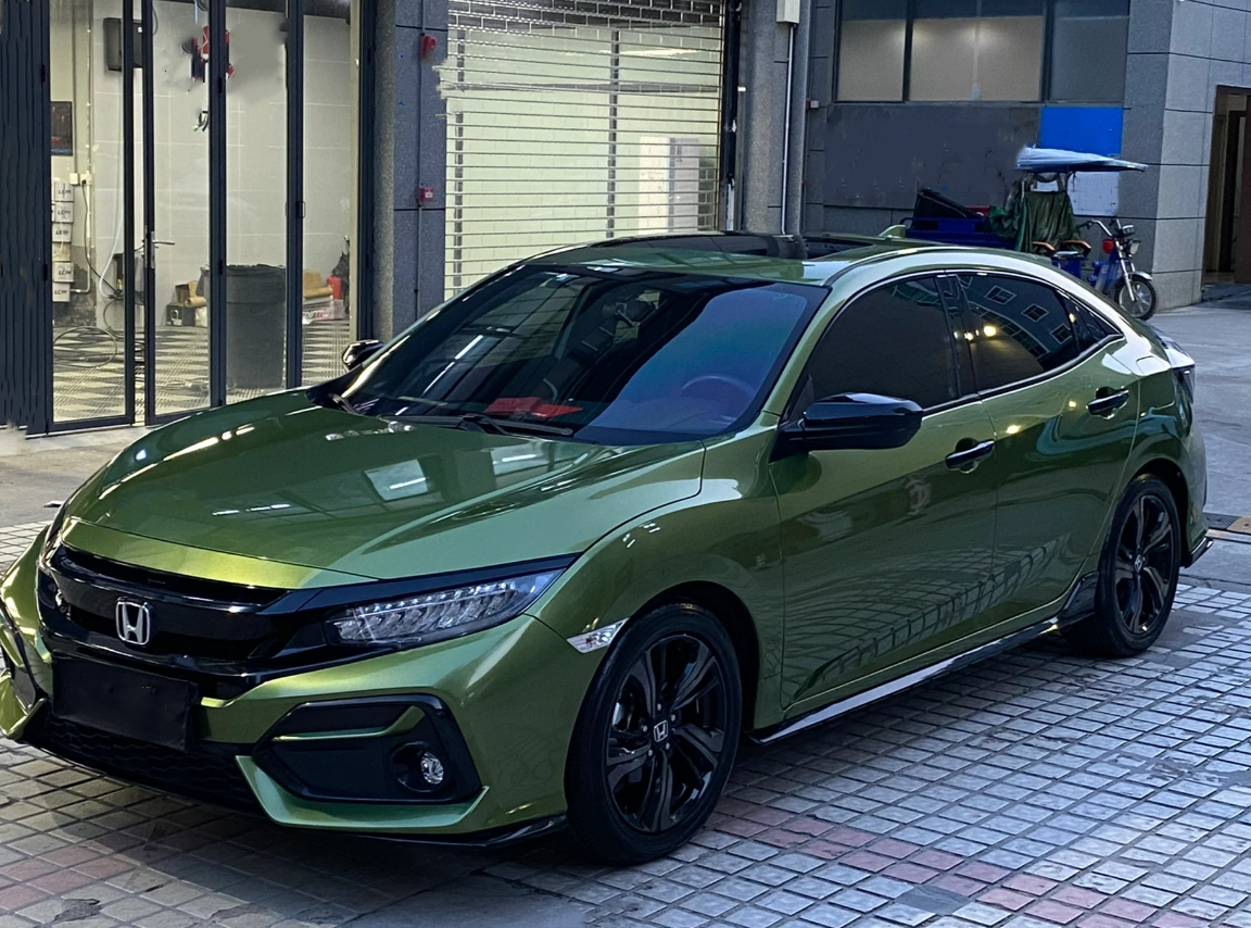 Gloss Metallic Mamba Green Car Vinyl Wrap review 1