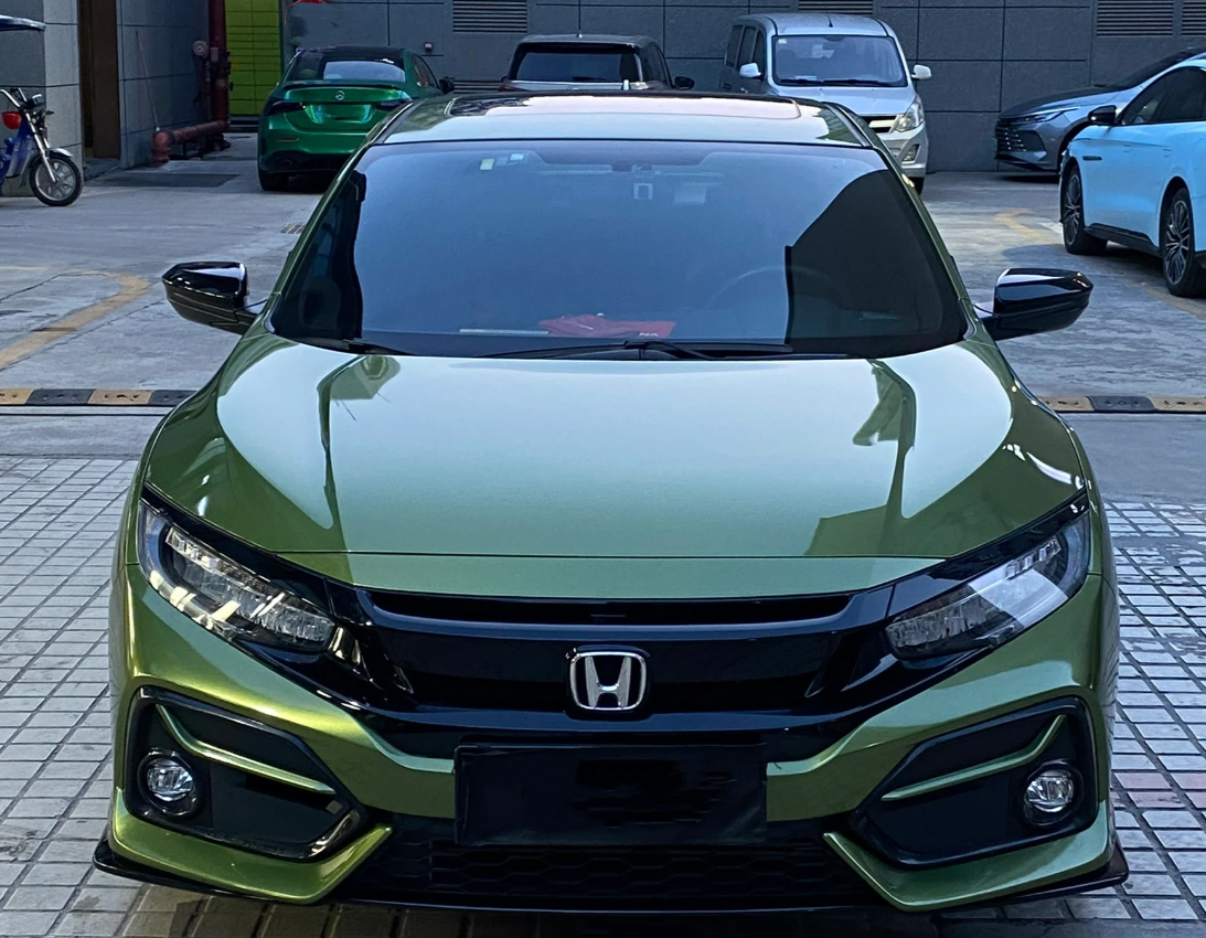 Gloss Metallic Mamba Green Car Vinyl Wrap review 3