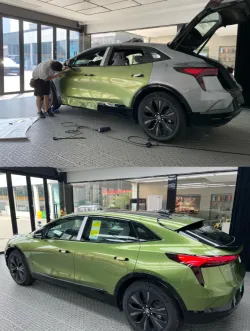 Gloss Metallic Mamba Green Car Vinyl Wrap review Drumm Fam 01