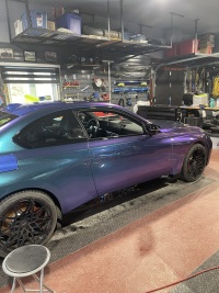 Gloss Diamond Purple Blue Car Vinyl Wrap review 1