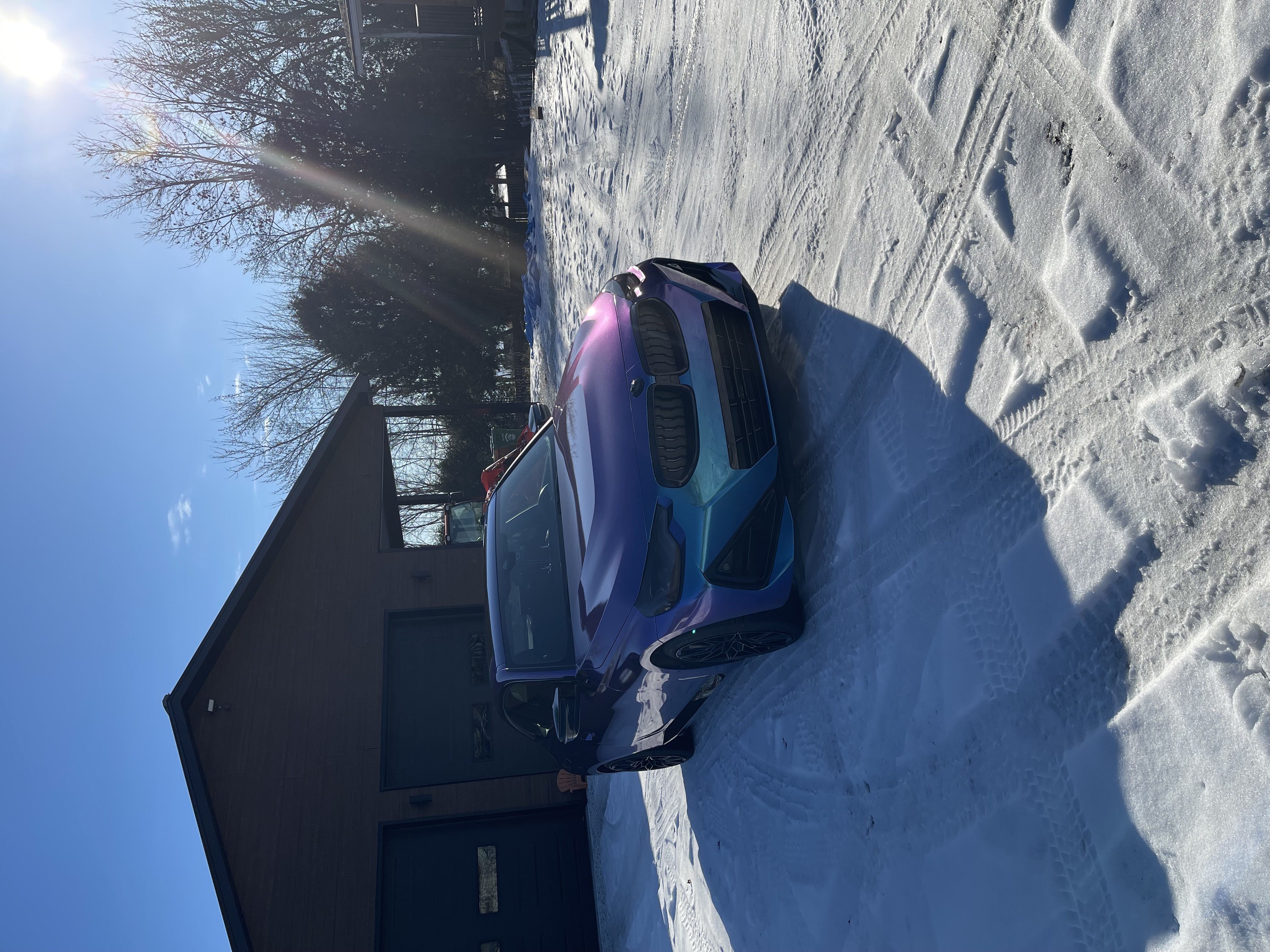 Gloss Diamond Purple Blue Car Vinyl Wrap review 2