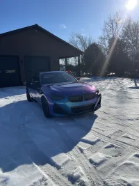 Gloss Diamond Purple Blue Car Vinyl Wrap review 2