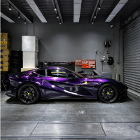 PET Gloss Metallic Midnight Purple Car Vinyl Wrap review 1