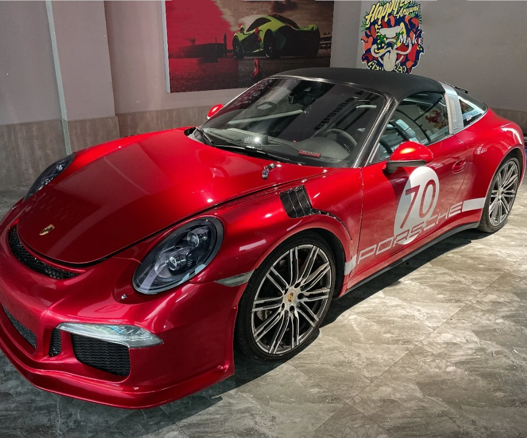 Gloss Metallic Vampire Red Car Vinyl Wrap review 2