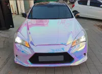 Holographic Chrome Rainbow White Car Vinyl Wrap (Non-Stretchable) review 1