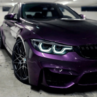 PET Gloss Metallic Midnight Purple Car Vinyl Wrap review 2