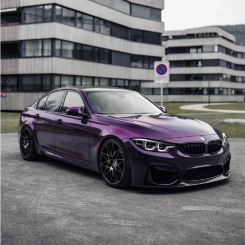 PET Gloss Metallic Midnight Purple Car Vinyl Wrap review 