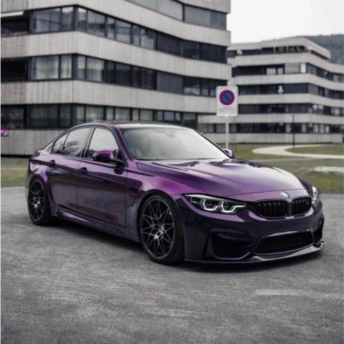 PET Gloss Metallic Midnight Purple Car Vinyl Wrap review 