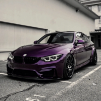 PET Gloss Metallic Midnight Purple Car Vinyl Wrap review 1