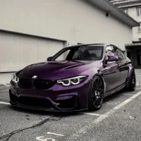 PET Gloss Metallic Midnight Purple Car Vinyl Wrap review 1