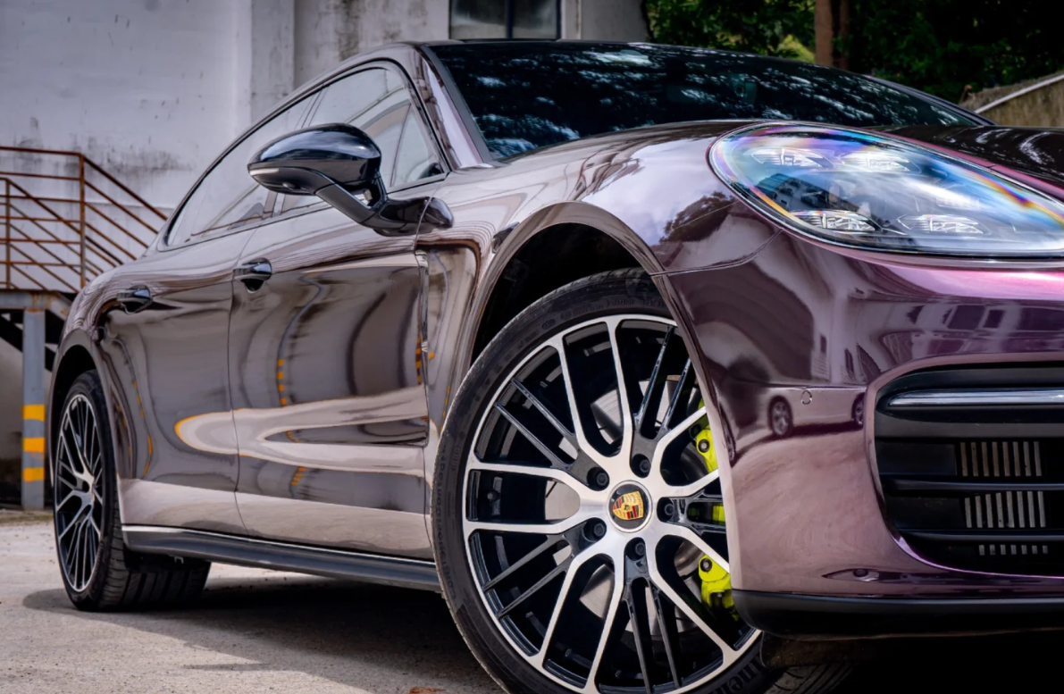 PET Gloss Metallic Midnight Purple Car Vinyl Wrap review 2