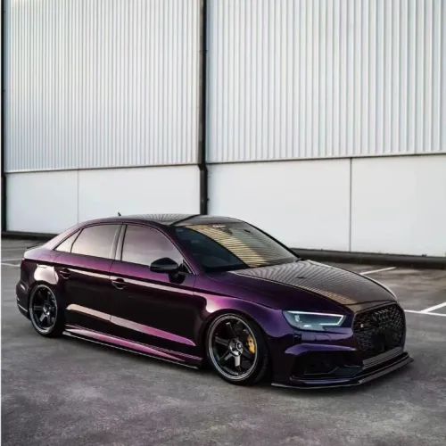 PET Gloss Metallic Midnight Purple Car Vinyl Wrap review 