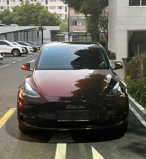 PET Gloss Shifting Red to Black Car Vinyl Wrap review 