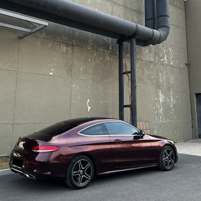Gloss Metallic Black Rose Car Vinyl Wrap review 1
