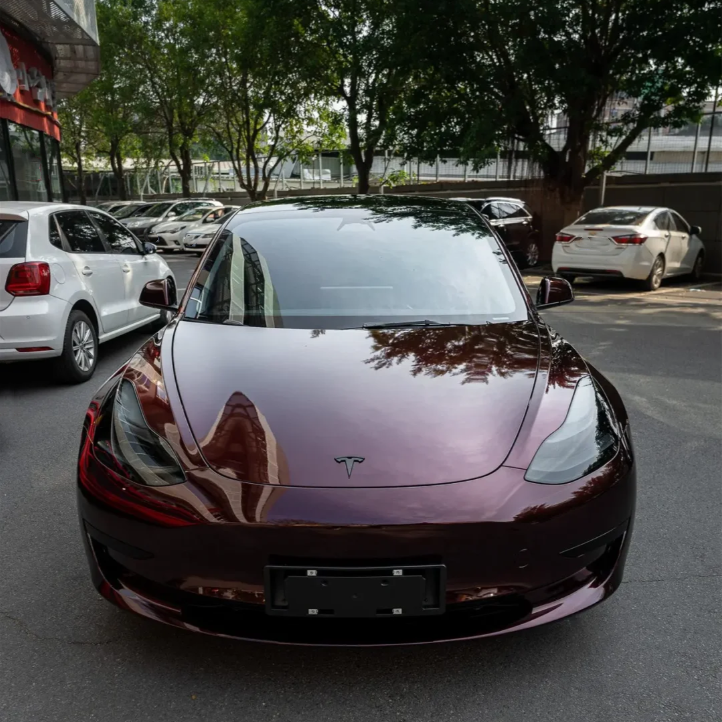 Gloss Metallic Black Rose Car Vinyl Wrap review 1