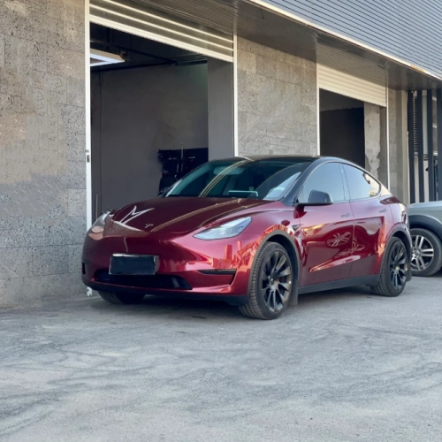 Gloss Metallic Cherry Red Car Vinyl Wrap review 