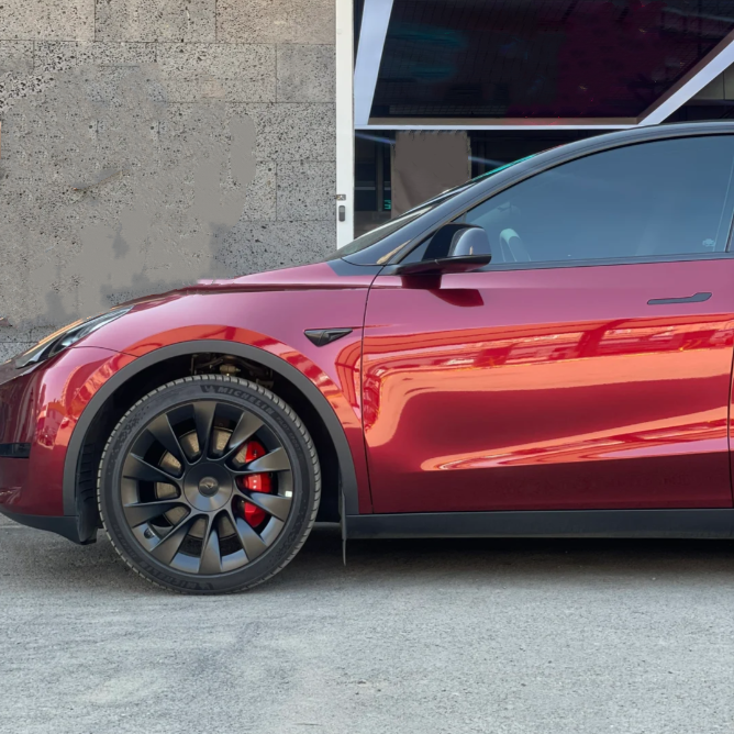 Gloss Metallic Cherry Red Car Vinyl Wrap review 1