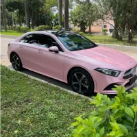 Matte Pure Metal Cherry Pink Car Vinyl Wrap review 0
