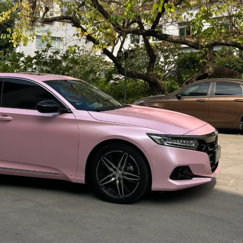 Matte Pure Metal Cherry Pink Car Vinyl Wrap review 