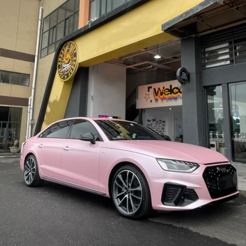 Matte Pure Metal Cherry Pink Car Vinyl Wrap review 