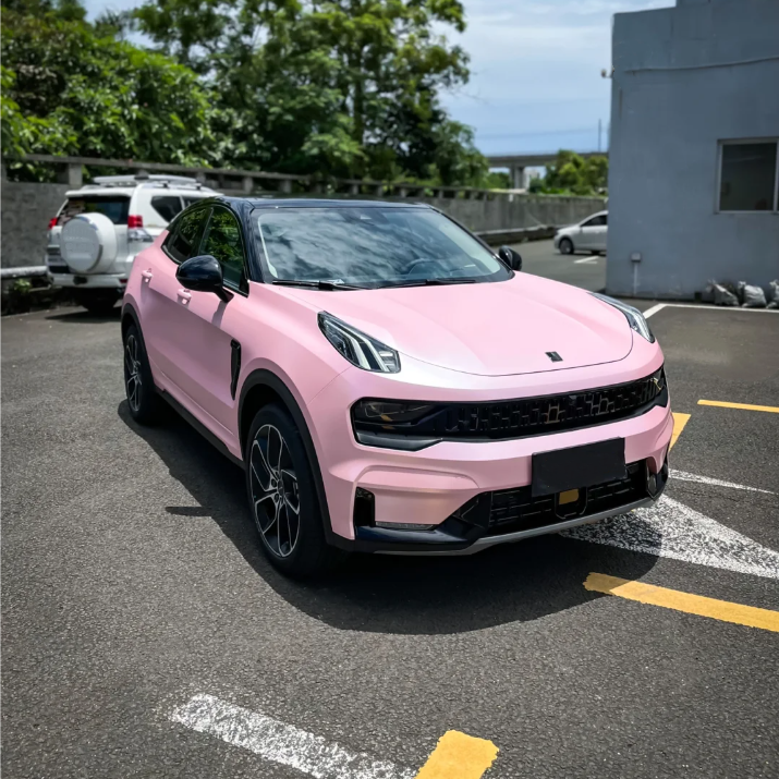 Matte Pure Metal Cherry Pink Car Vinyl Wrap review Taylor 02