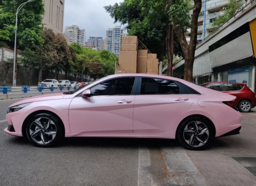 Matte Pure Metal Cherry Pink Car Vinyl Wrap review 