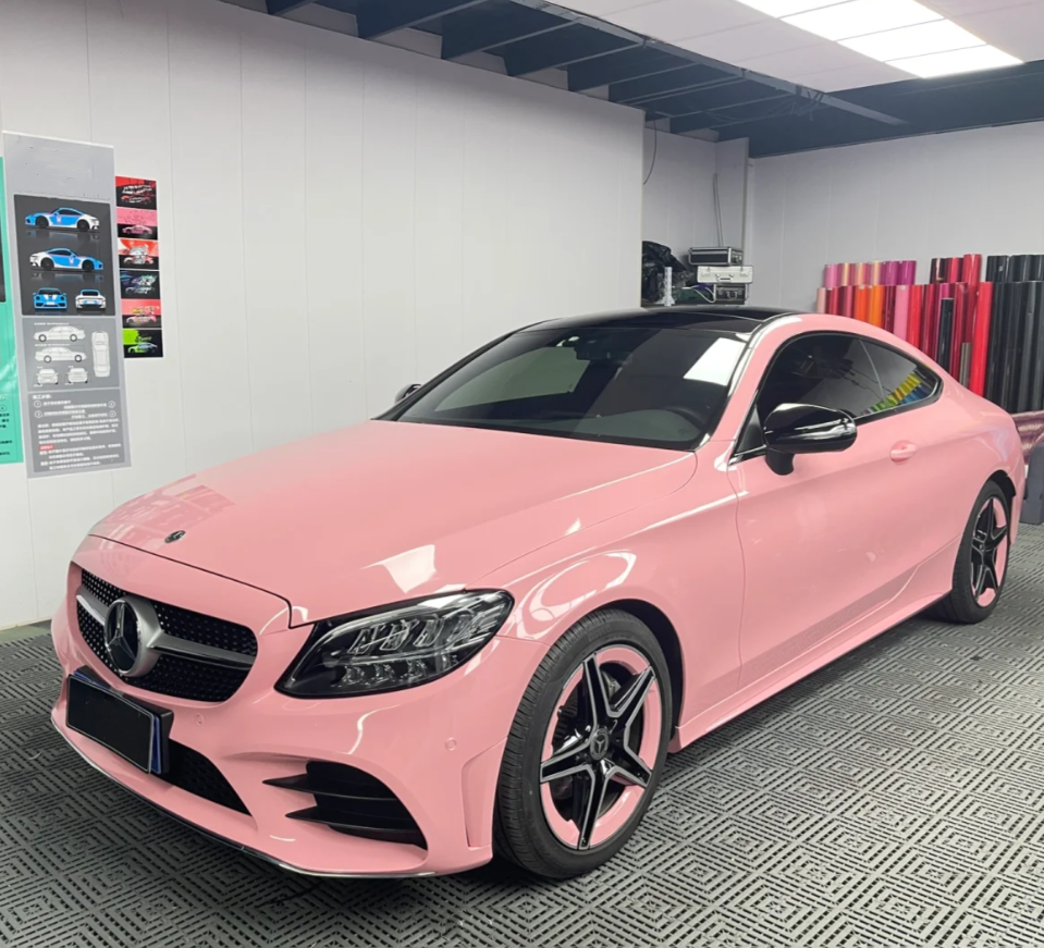 Gloss Rouge Pink Car Vinyl Wrap review BURNS B