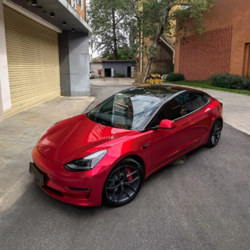 Gloss Metallic Cherry Red Car Vinyl Wrap review 