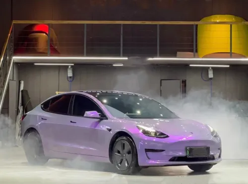 Candy Metallic Gray Purple Car Vinyl Wrap review 